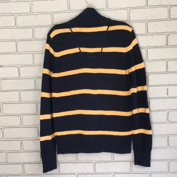 Medium AMERICAN EAGLE Striped Turtleneck Sweater, Preppy, Collegiate, Fall - Picture 9 of 11